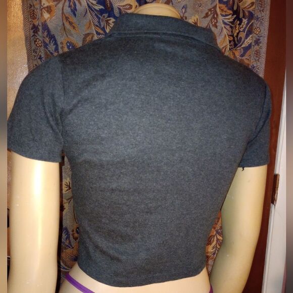 Fifth Parallel Threads gray short sleeve crop top size small - Picture 7 of 7